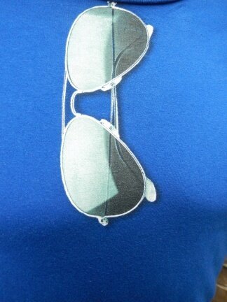 Zomers shirt met zonnebril - maat M - Afbeelding 2