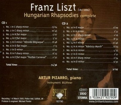 3-CD - LISZT - Hungarian Rhapsodies complete - 1