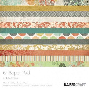 Scrappapier 9 vel 15x15 cm (Kaisercraft Lush) - 1