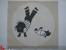 ** Quilt block / knutsellapje Jip & Janneke (creme7)