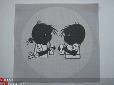 ** Quilt block / knutsellapje Jip & Janneke (grijs5)