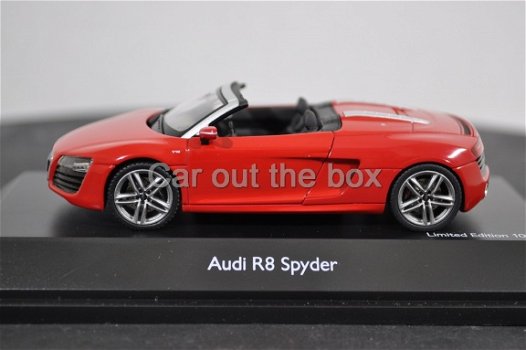 Audi R8 Spyder rood 1:43 Schuco Limited 1000 stuks - 2
