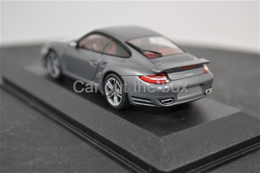 2010 Porsche 911 Turbo (997) grijs 1:43 Minichamps ZONDER KARTONNEN DOOSJE - 5