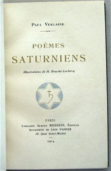 Poèmes Saturniens 1914 Paul Verlaine #44/50 - Binding - 4