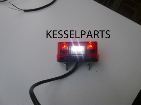 Led Kenteken verlichting Wit/rood 12/24V 12V 24 V KP-245 - 3