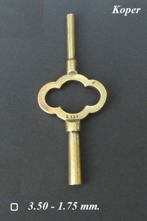 == Carriage klok sleutel = ø 3.50 - 1.75 mm. = 31323 - nr. 1