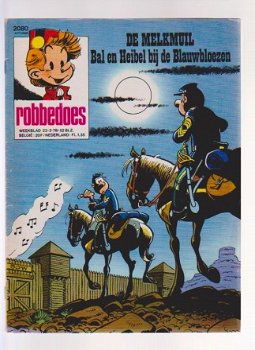 Robbedoes weekblad 23-2-78 De melkmuil Bal en heibel bij de blauwbloezen - 1