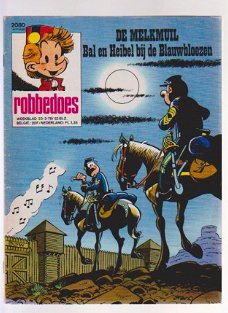 Robbedoes weekblad 23-2-78 De melkmuil Bal en heibel bij de blauwbloezen