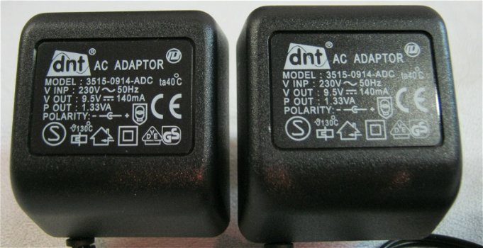 3 AC/DC omvormers 220v - 2 x 9.5v / 4.3v / gst - 3