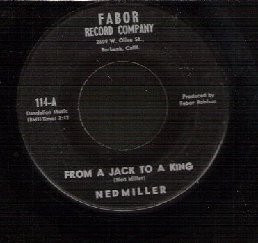 Ned Miller -From a Jack To A King -Parade of Broken Hearts-C&W vinylsingle -US press 1962 - 1