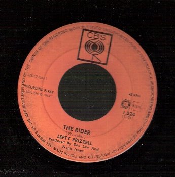 Lefty Frizzell -The Rider - The Nester - country vinylsingle 1964 - 1