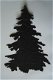 nr.18b KERST Stans / opleg, Kerstboom groot zwart gemeleerd - 1 - Thumbnail