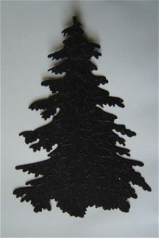 nr.18b KERST Stans / opleg, Kerstboom groot zwart gemeleerd