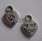 bedeltje/charm hartjes : hartje :i love my cat - 11x8 mm:10 voor 0,75 - 1 - Thumbnail