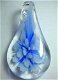 Grote Hanger Glas Pendant Aquamarine 32 x 58mm - 1 - Thumbnail