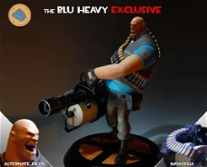 Gaming Heads Team Fortress The Blue Heavy Exclusive Statue