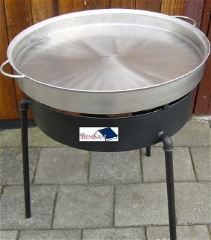 barbecue braadpan RVS 70 cm bbq gas braadpan bensan enter - 1