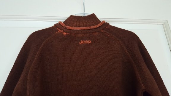 Jeep bruin oranje tricot trui maat 110/116 nieuwstaat - 4