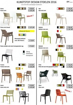 Betaalbaar kunststof design stoelen in vele kleuren. - 2