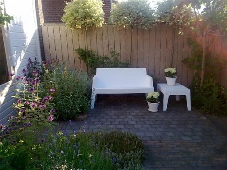 Loungen met de Box stoel, Box bank en bijzettafel - 6