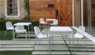 Diverse (bistro) tafels van kunststof, hout, aluminium. - 6 - Thumbnail