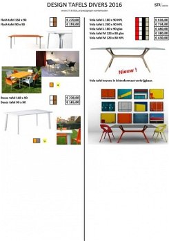 Kunststof design tafel met alu poten. - 7