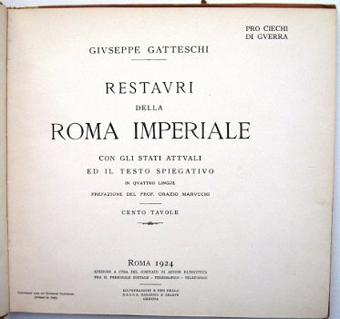Restauri Della Roma Imperiale 1924 Gatteschi - Rome Oudheid - 2