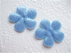 Fluweel bloem ~ 3,5 cm ~ Blauw