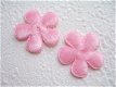 Fluweel bloem ~ 3,5 cm ~ Roze - 1 - Thumbnail