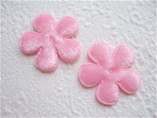 Fluweel bloem ~ 3,5 cm ~ Roze