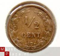 Halve cent Willem III 1884