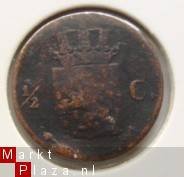 Schaarse halve cent 1821 - 1