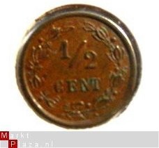 Prachtige halve cent 1901