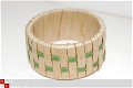 Serviette Ring uit hout met Riet omvlochten - 1 - Thumbnail