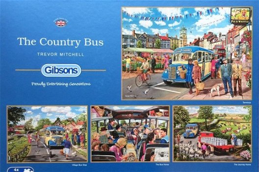 Gibsons - The Country Bus - 4 x 500 Stukjes Nieuw - 5