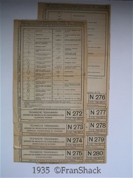 [1935] N 272 t/m N 280 Normaalbladen Technische teekeningen, CNB - 4