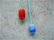 Ketting vrolijke regenboog glasbeads met suede koord NIEUW. - 2 - Thumbnail