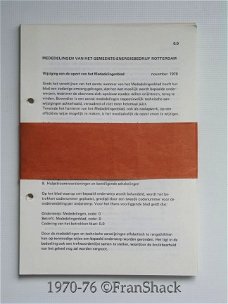 [1970-1976] Mededelingen van het GEB-Rotterdam aan installateur