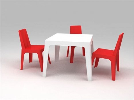 Design geheel kunststof kindertafel vierkant - 4