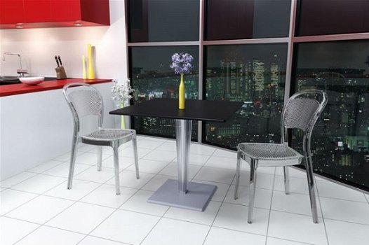 Design stoel Bee wit en zwart glans & transparante kleuren - 1