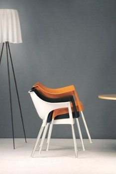 Kunststof design stoel Pole, heel fijn zitcomfort. - 8