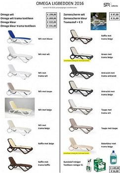 NEW gekleurd ligbed Omega met trama textileen - 3