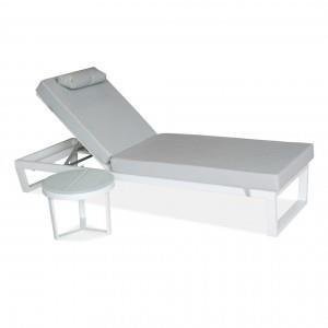 Schitterend luxe ligbed incl kussen met glazen tafel - 2