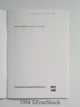 [1984] Aansluitvoorwaarden Elektriciteit, GEB 1984, GEB-Rotterdam - 2