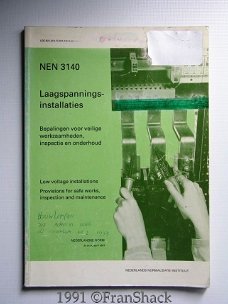 [1991] NEN 3140 Laagspanningsinstallaties, veilig werken, NNI/NEC