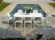 Lauro tafel, vaste maat, wit met groenl - 3 - Thumbnail