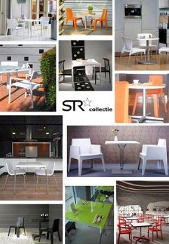 Diverse (bistro) tafels van kunststof, hout, aluminium. - 8