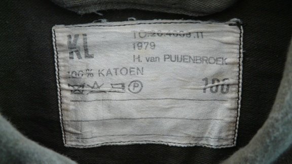 Jas, Gevechts, Uniform, M78, Koninklijke Landmacht, maat: 100, 1979.(Nr.13) - 3