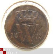 Schitterende cent Willem III 1873