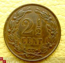 Prachtige zeldzame 2 ½ cent 1881